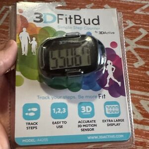 3DActive 3DFitBud A420S Black Pedometer Clip Extra Large Display 3D Sensor